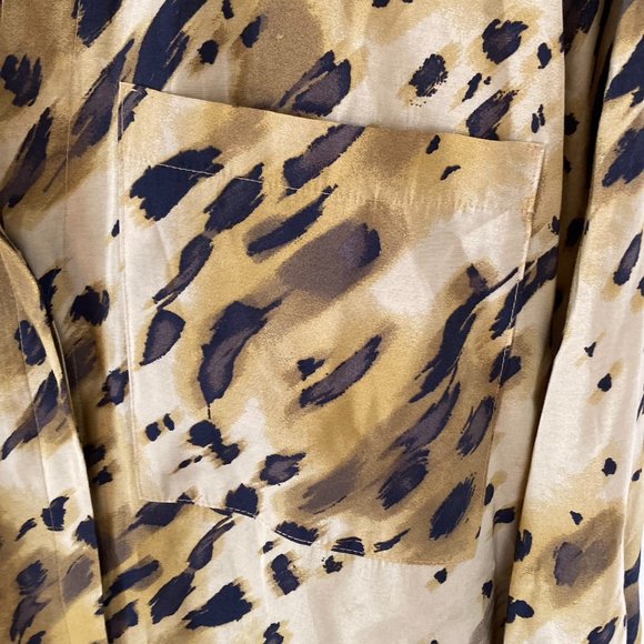 Primark Women's Black Animal Print Lime Green Slim Fit Shirt Size 18 - Picture 8 of 14